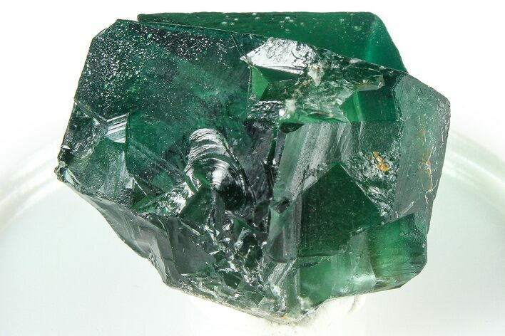 Fluorescent Green Fluorite Twins - Diana Maria Mine, England #379571